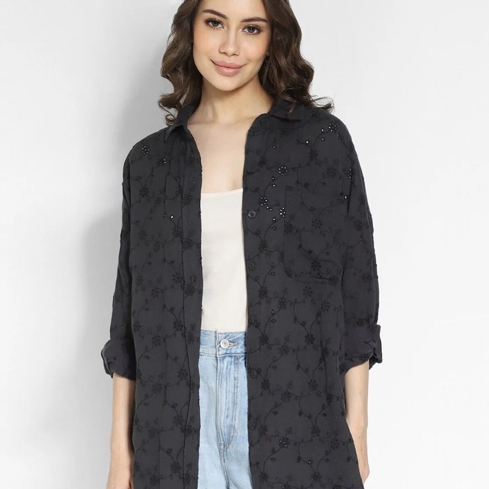 Ae Go Big Oversized Button Down / Button Up - image 2